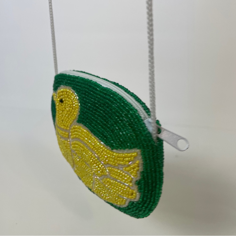 Beaded Duck Mini Coin Purse